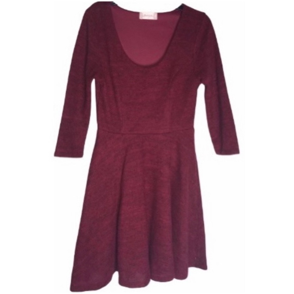 Altar’d State Burgundy Skater Dress Soft S